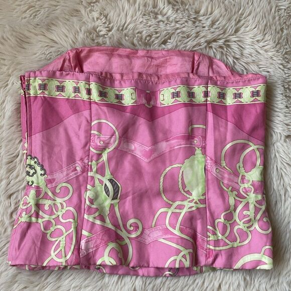 J. McLaughlin Vintage Pink Silk Bustier Size 6 - Picture 4 of 6